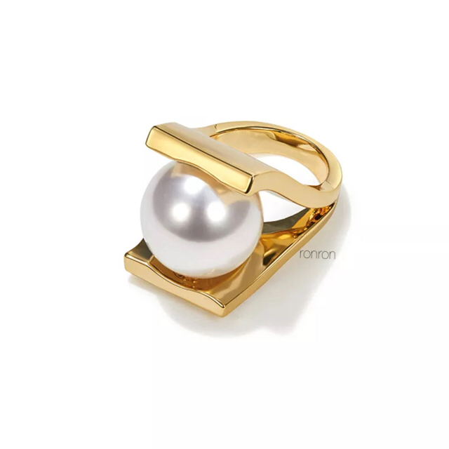 Ameri VINTAGE - big pearl ring goldの通販 by くみくみshop｜アメリヴィンテージならラクマ