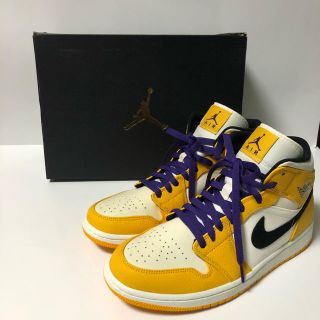 ナイキ(NIKE)の【激レア】Jordan 1 Mid SE Lakers 日本未発売レイカーズ(スニーカー)