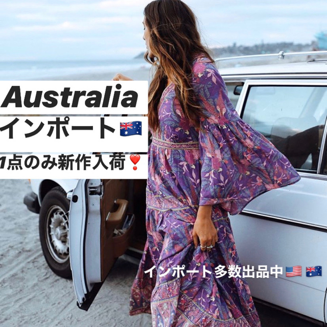 Ron Herman(ロンハーマン)の日本未入荷 オーストラリア インポート マキシ ロング ワンピース ボヘミアン レディースのワンピース(ロングワンピース/マキシワンピース)の商品写真