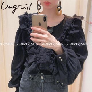 アングリッド(Ungrid)のungrid【美品】コットンフリルレースブラウス★TODAYFUL(シャツ/ブラウス(長袖/七分))