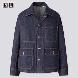 ユニクロ(UNIQLO)のユニクロU デニムワークジャケット M 69 NAVY ネイビー(Gジャン/デニムジャケット)