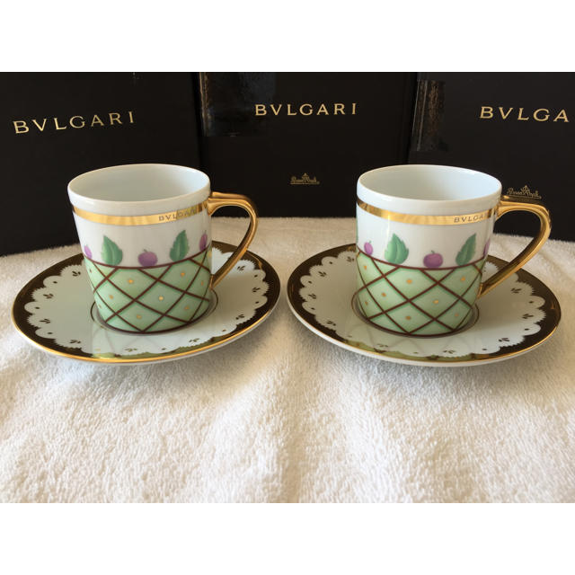 未使用品 ブルガリ×ローゼンタール カップ&ソーサー2セット | domaine