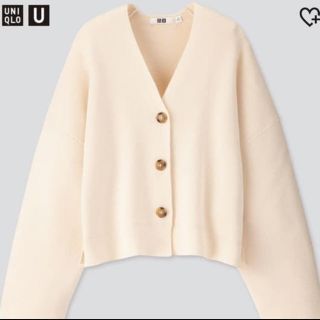 ユニクロ(UNIQLO)のUniqloU ミラノリブショートVネックカーディガン (カーディガン)