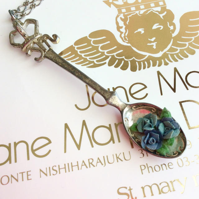 JaneMarple(ジェーンマープル)のJane Marple ティースプーン ネックレス アンティークシルバー×ブルー レディースのアクセサリー(ネックレス)の商品写真