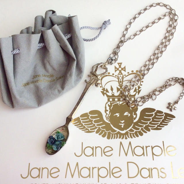 Jane Marple ティースプーン ネックレス アンティークシルバー×ブルー 3