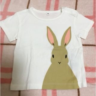 ムジルシリョウヒン(MUJI (無印良品))の無印　うさぎTシャツ80(Ｔシャツ)