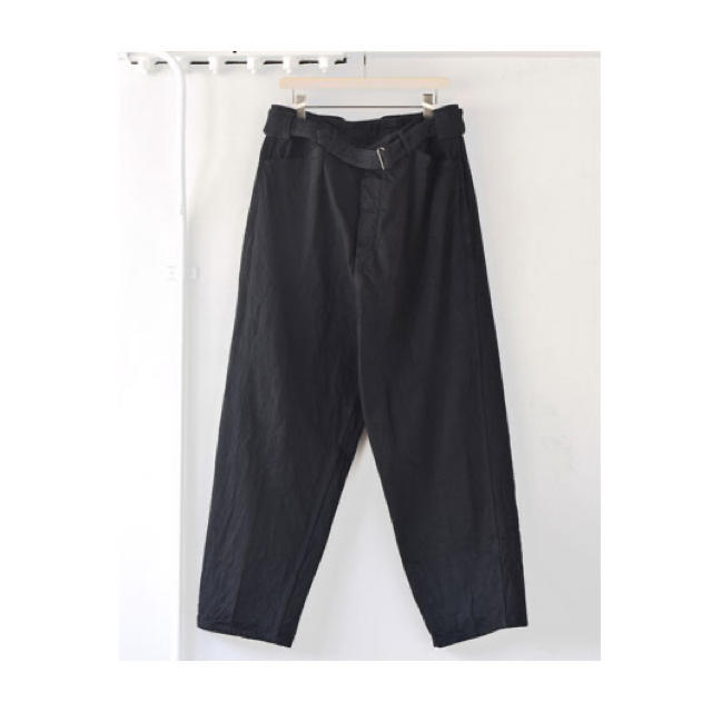 comoli 23ss デニムベルテッドパンツ Black size2