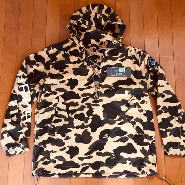 【値下中】BAPE エイプ 迷彩 カモ イエロー マウンテン パーカー