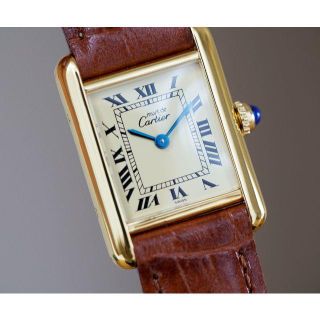 カルティエ(Cartier)の美品 カルティエ マスト タンク アイボリー SM Cartier(腕時計)