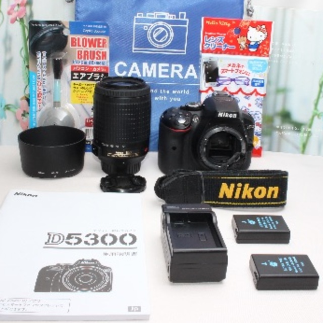 Nikon D5300❤️の通販 by CAMELIFE SHOP｜ニコンならラクマ - ❤️望遠レンズ&Wi-Fi&予備バッテリー❤️Nikon 最安値国産