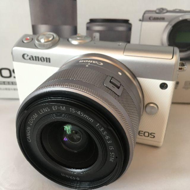 新品★保証付き★全て純正★Canon キヤノン EOS M100 ホワイト