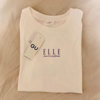 ジーユー(GU)のGU ELLEコラボTシャツ　Sサイズ(Tシャツ(半袖/袖なし))