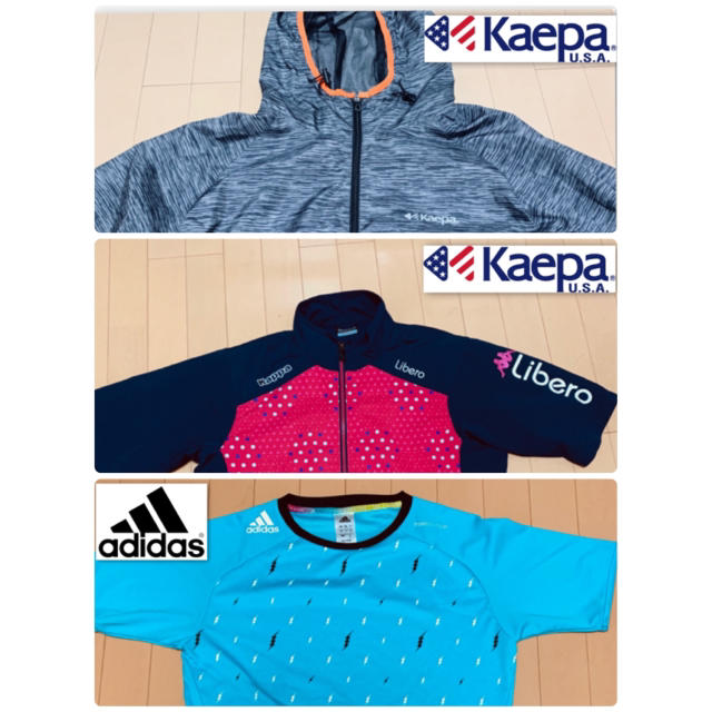 Kappa(カッパ)のトレーニングウェア セット Kappa 2点(各LL)、adidas 1点(L) スポーツ/アウトドアのランニング(ウェア)の商品写真