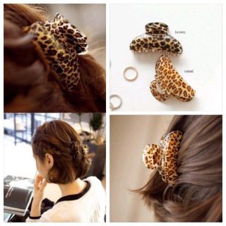 ❤️レオパード柄 ヘアクリップ❤️(バレッタ/ヘアクリップ)