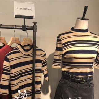 マウジー(moussy)の【moussy】【マウジー】カットソー トップス ボーダー Tシャツ(カットソー(半袖/袖なし))