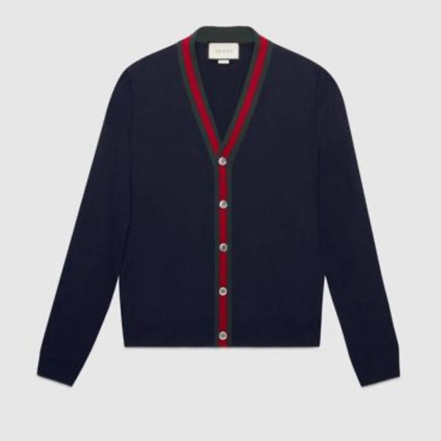 Gucci(グッチ)のGUCCI グッチ ウェブ ウール カーディガン ミケーレ 確実正規品 メンズのトップス(カーディガン)の商品写真