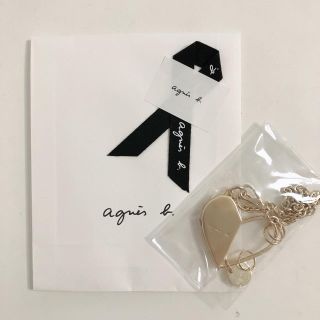 アニエスベー(agnes b.)のアニエスベーハートキーホルダーバッグチャーム/ゴールド(キーホルダー)