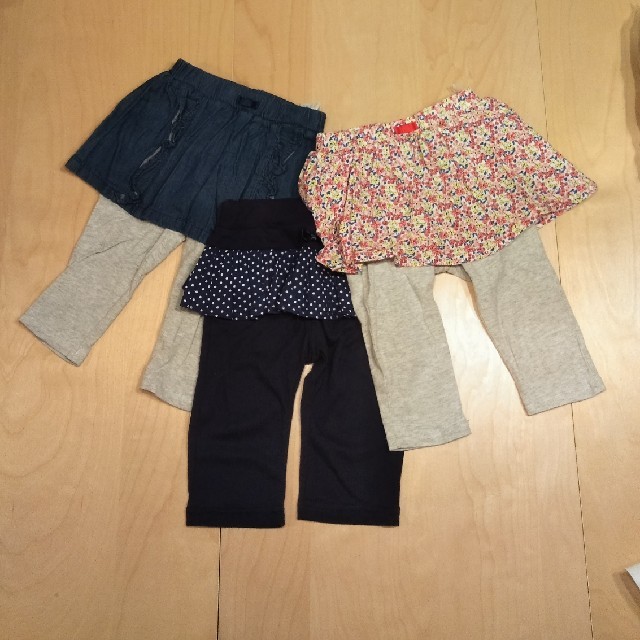 ぽんた様　キッズ　スカッツ　3枚セット　100cm　 キッズ/ベビー/マタニティのキッズ服女の子用(90cm~)(スカート)の商品写真