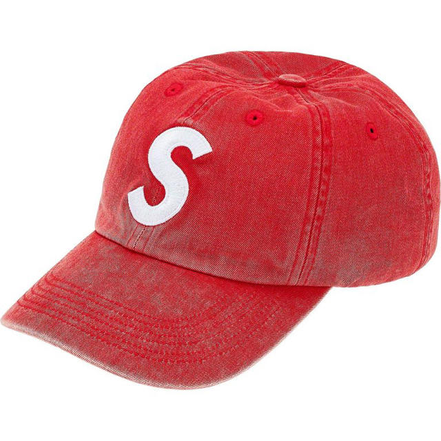 新品 Supreme Pigment Print S Logo 6-Panel赤