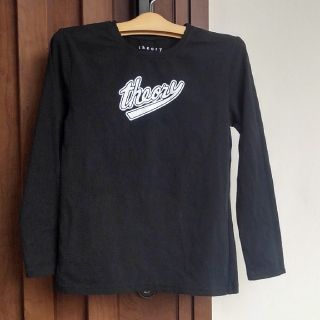 セオリー(theory)のtheory petit、黒の長袖Tシャツ、XS(Tシャツ/カットソー)