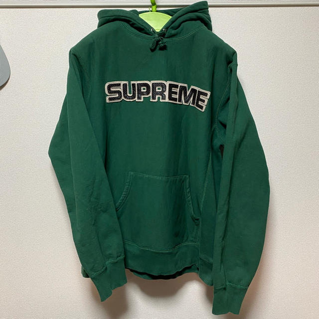 SUPREME Perforated Leather Hood Sweat XL