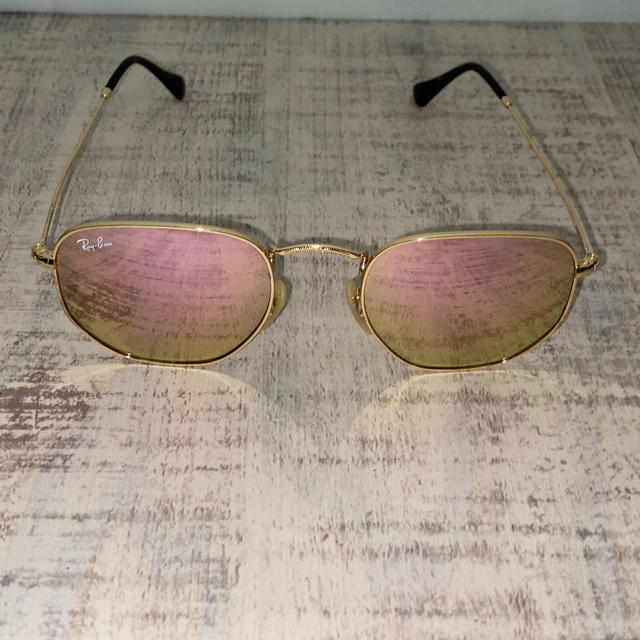 Ray-Ban - 新品 レイバン イタリア製ヘキサゴナル ピンクミラー