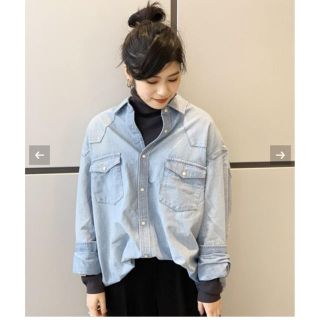 アパルトモンドゥーズィエムクラス(L'Appartement DEUXIEME CLASSE)の【未使用】ATTICK オーバーサイズシャンブレーシャツ(シャツ/ブラウス(長袖/七分))