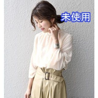 シップスフォーウィメン(SHIPS for women)の未使用★SHIPS Khaju スタンドフリルドットブラウス(シャツ/ブラウス(長袖/七分))