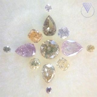 合計 約 0.97ct カラーミックス 天然 ダイヤモンド(リング(指輪))