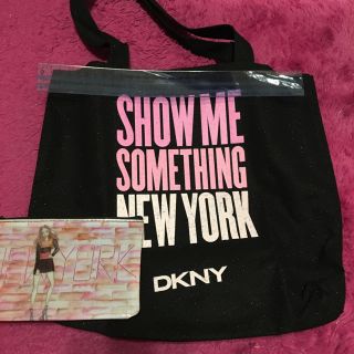 ダナキャランニューヨーク(DKNY)のDKNY ラメ入りトート&PRガールポーチ(トートバッグ)