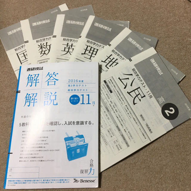 2016年度 高2学力テスト 総合学力記述模試 ベネッセ 進研模試 11月 | フリマアプリ ラクマ
