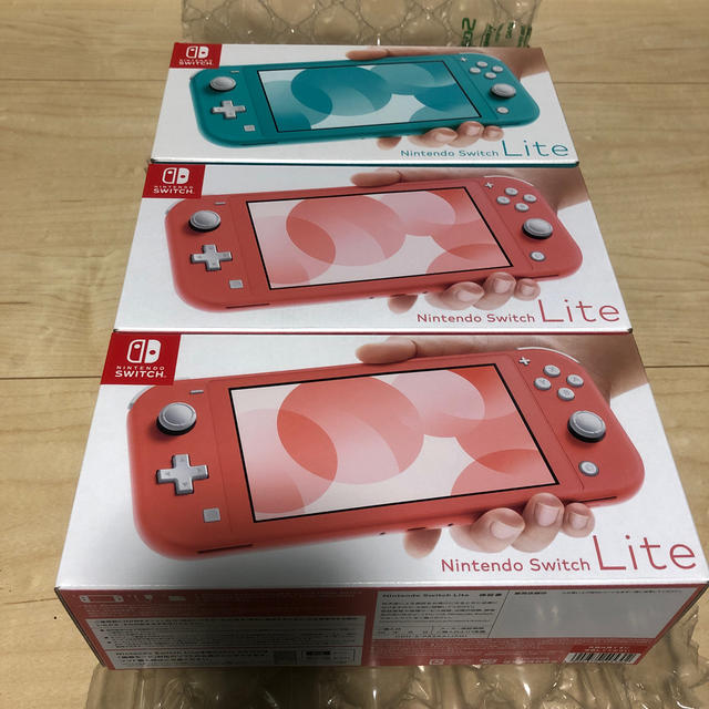 NINTENDO SWITCH LITE コーラルピンク2台+ターコイズ1台 HbBx9b58yx