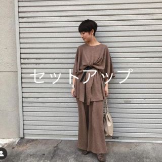 トゥデイフル(TODAYFUL)の美品　todayful   リネンニット　セットアップ(セット/コーデ)