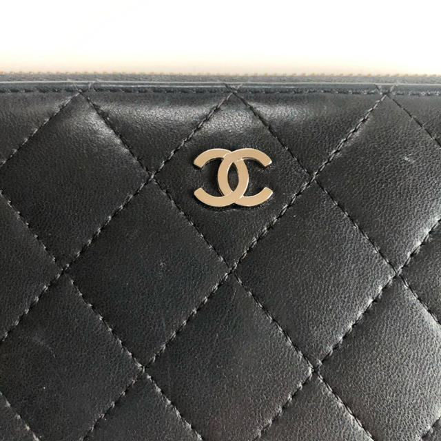 本物　シャネル　CHANEL 長財布　ラウンドファスナー　黒　ブラック 1