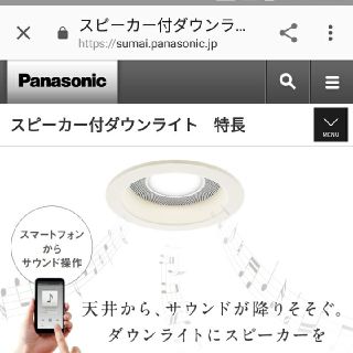 パナソニック(Panasonic)のスピーカー付ダウンライト　Panasonic   【新品】(スピーカー)