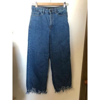 ザラ(ZARA)のZARA ハイウエスト デニム ジーンズ フリンジ moussy SLY(デニム/ジーンズ)