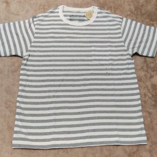 ムジルシリョウヒン(MUJI (無印良品))の無印良品 オーガニックコットン 太番手 ボーダー Tシャツ 半袖 紳士 L (Tシャツ/カットソー(半袖/袖なし))