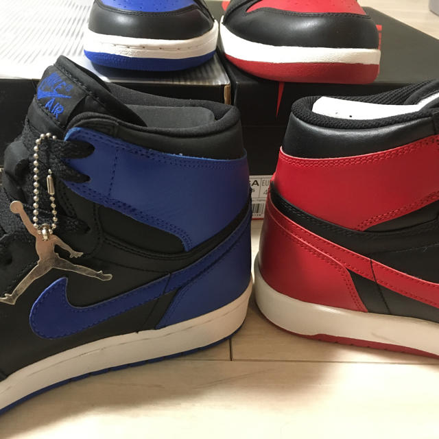 エアジョーダン　Air Jordan1 青黒　赤黒　27.5スニーカー