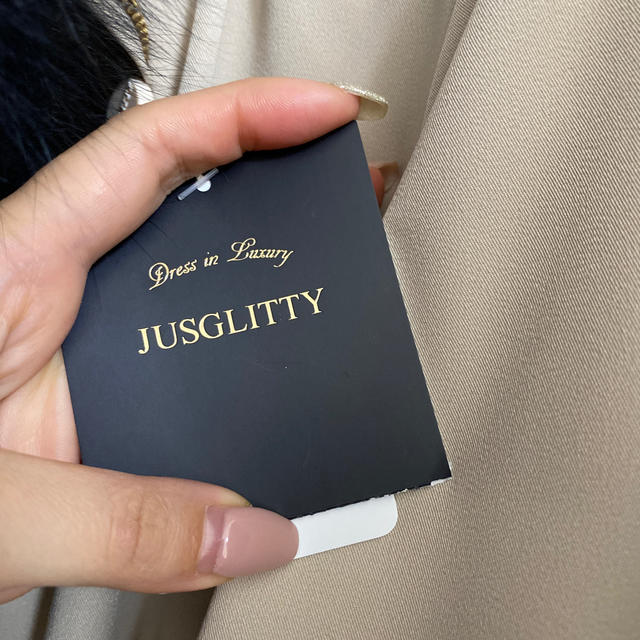 JUSGLITTY(ジャスグリッティー)のJUSGLITTY☆ロングフードブルゾン レディースのジャケット/アウター(スプリングコート)の商品写真
