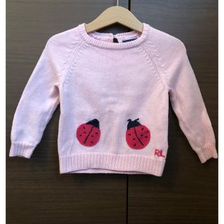 ポロラルフローレン(POLO RALPH LAUREN)のラルフローレン子供服　ライトピンクコットンニット(ニット/セーター)