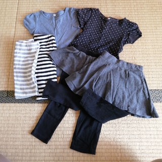 ムジルシリョウヒン(MUJI (無印良品))の90サイズ　Tシャツ、レギンス、スカッツ6点セット(Tシャツ/カットソー)