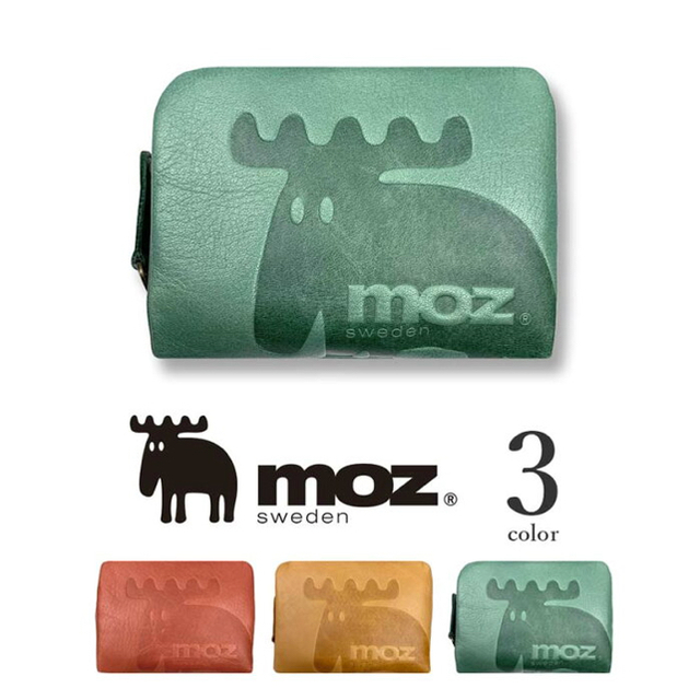 新品　未使用　moz ソフトレザー　袋縫い折り財布　グリーン | フリマアプリ ラクマ