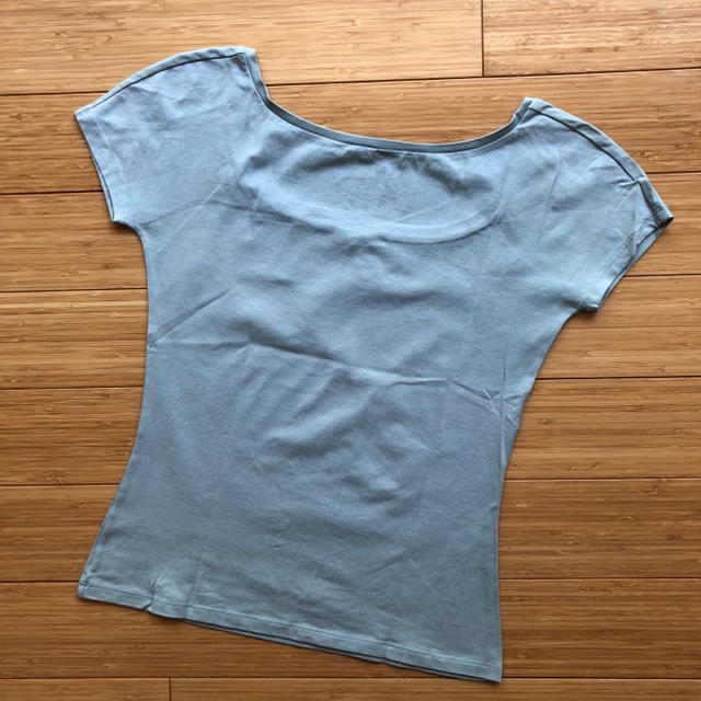 Max Mara(マックスマーラ)のMax Mara ブルーラウンドネックTシャツ レディースのトップス(Tシャツ(半袖/袖なし))の商品写真