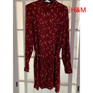 エイチアンドエイチ(H&H)の【H&M】シャツワンピース　中古(ひざ丈ワンピース)