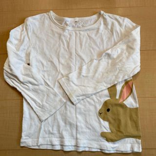 ムジルシリョウヒン(MUJI (無印良品))の【無印良品サイズ130】ウサギの長袖Tシャツ(Tシャツ/カットソー)