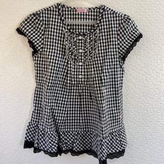 ミキハウス(mikihouse)の新品　ミキハウス　リーナちゃん　ギンガムチェックチュニック　140(Tシャツ/カットソー)