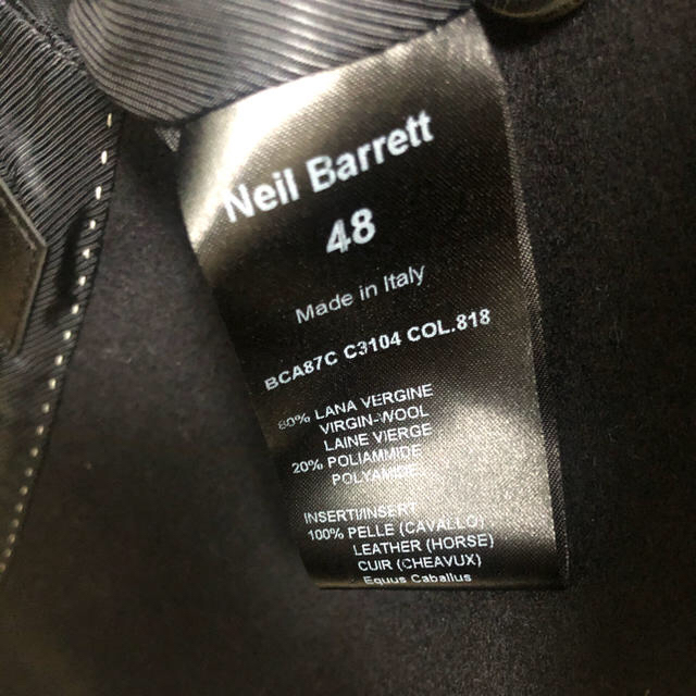 NEIL BARRETT(ニールバレット)のニールバレット pコート　レザー メンズのジャケット/アウター(レザージャケット)の商品写真