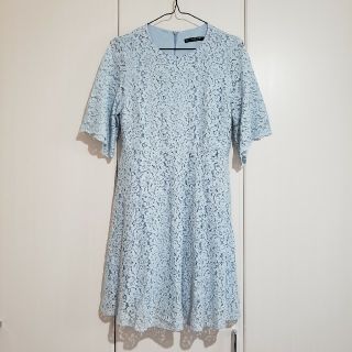 ザラ(ZARA)のZARA レース Aライン ミニワンピース 美品(ミニワンピース)