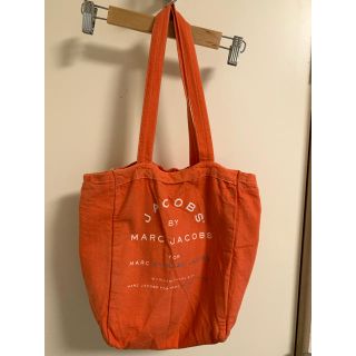 マークバイマークジェイコブス(MARC BY MARC JACOBS)のマークジェイコブス　布バック　エコバッグ　トートバック　オレンジ(エコバッグ)