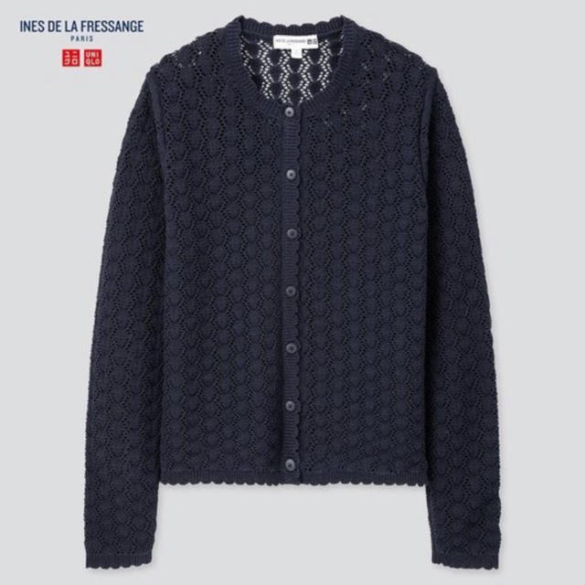 【新品】UNIQLO ポインテールカーディガン (ネイビーM)